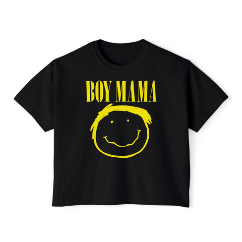 Boy Mama Boxy Tee (Nirvana Parody)
