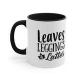Leaves, Leggings & Lattes Coffee Mug, 11oz